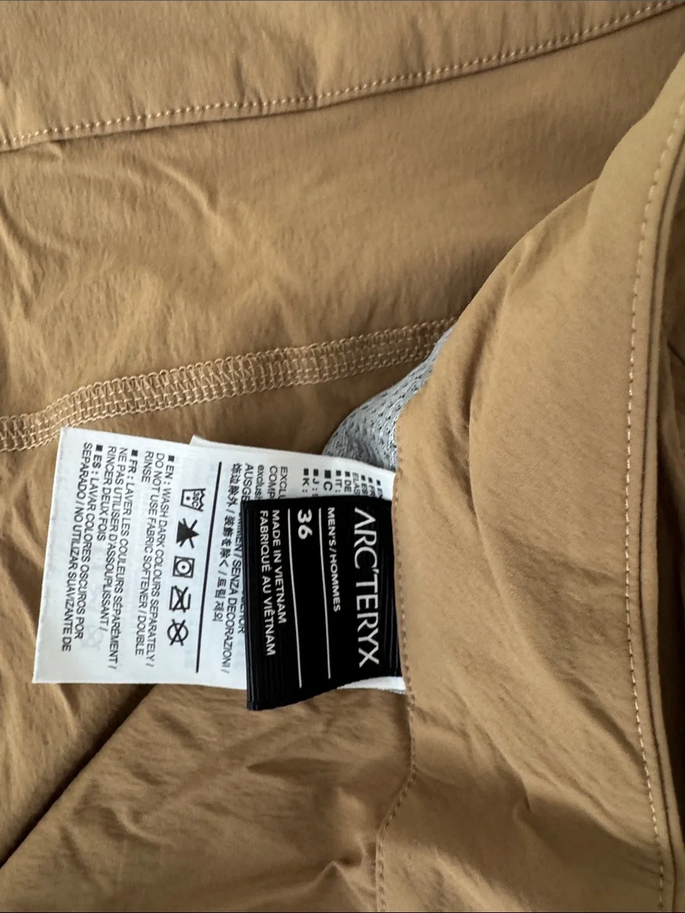 Arc'teryx Men's joggers in Brown Tan - Picture 4 of 5
